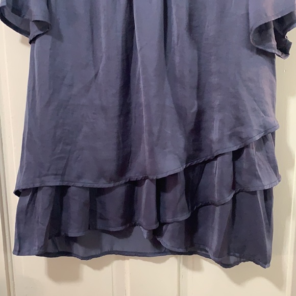 Hazel Short Sleeve Ruffled Hem Blouse - Picture 2 of 7
